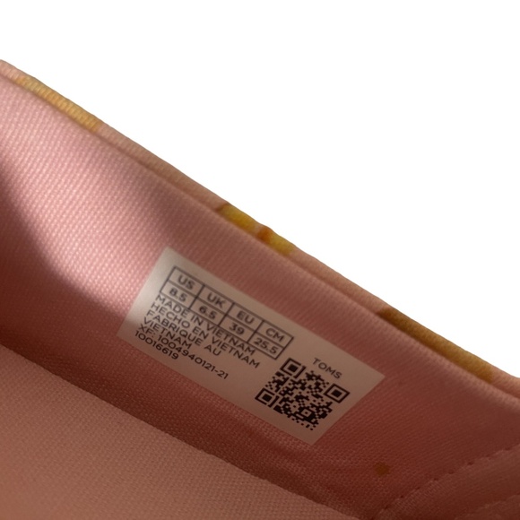 Tom’s 8 1/2 Fortune Cookie Pink Alpargata Canvas Flats - Picture 7 of 8